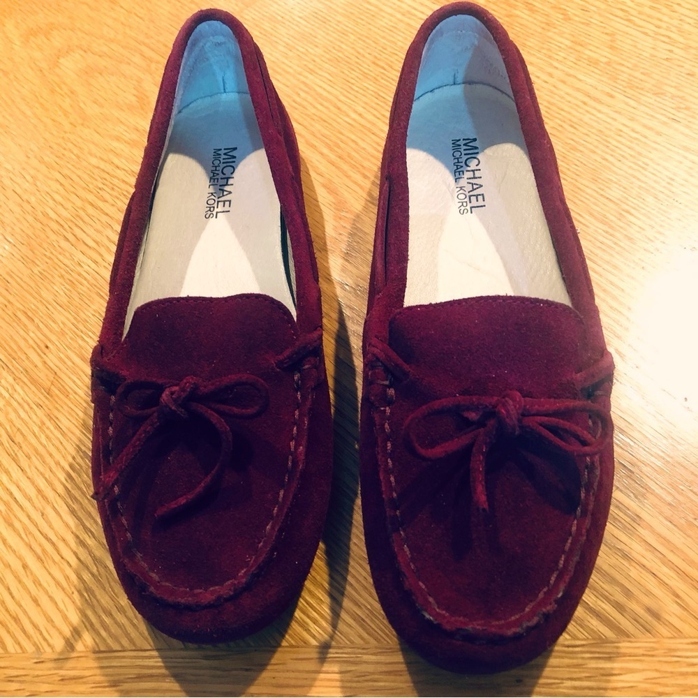 Michael Kors Daisy Moc Women US 7 Merlot Suede Loafer